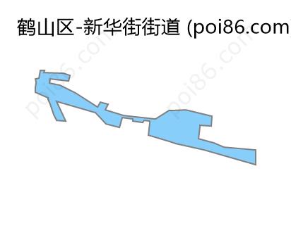 新华街街道边界地图