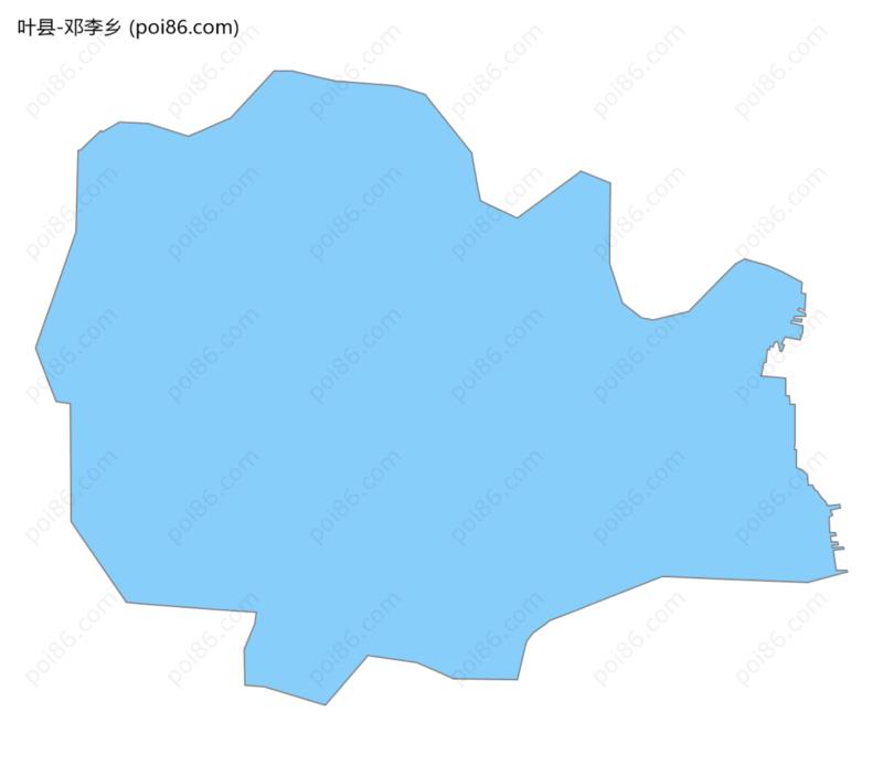 邓李乡边界地图