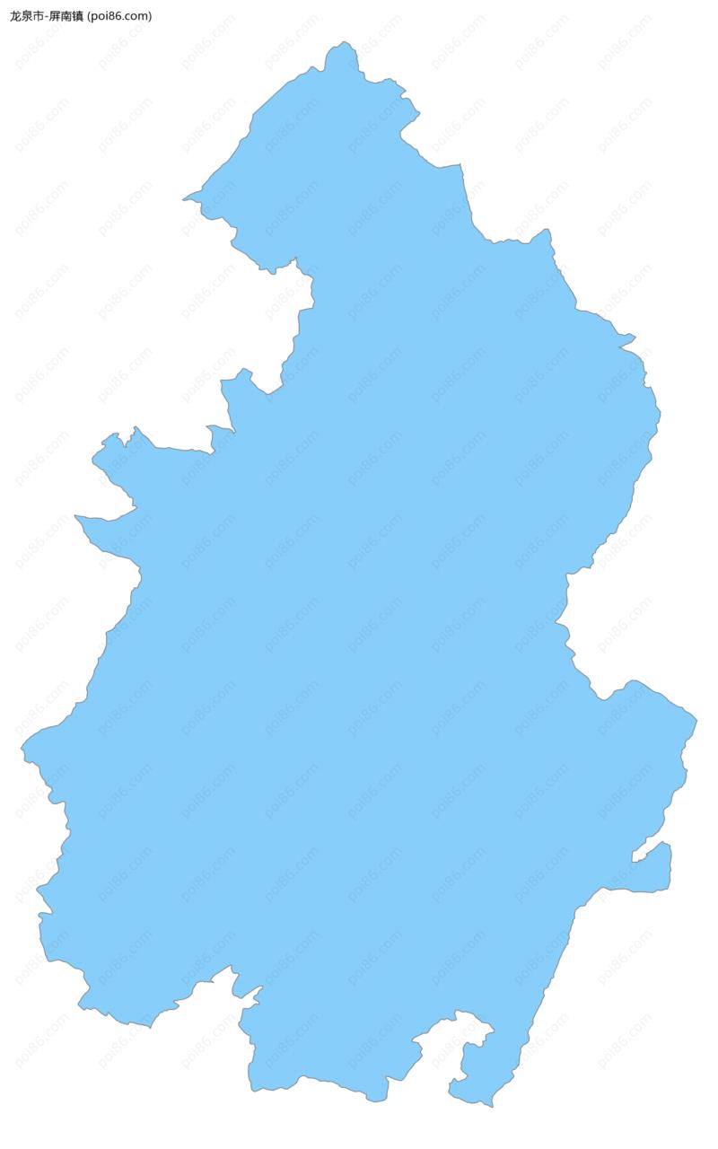 屏南镇边界地图