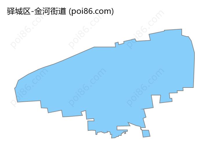 金河街道边界地图