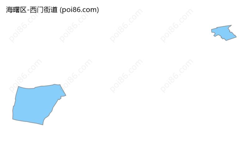 西门街道边界地图