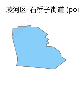 石桥子街道边界地图