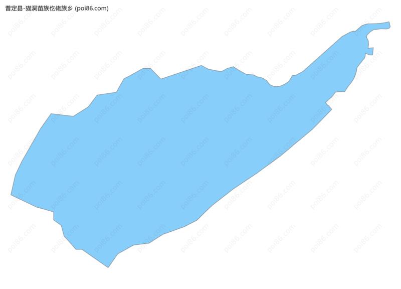 猫洞苗族仡佬族乡边界地图