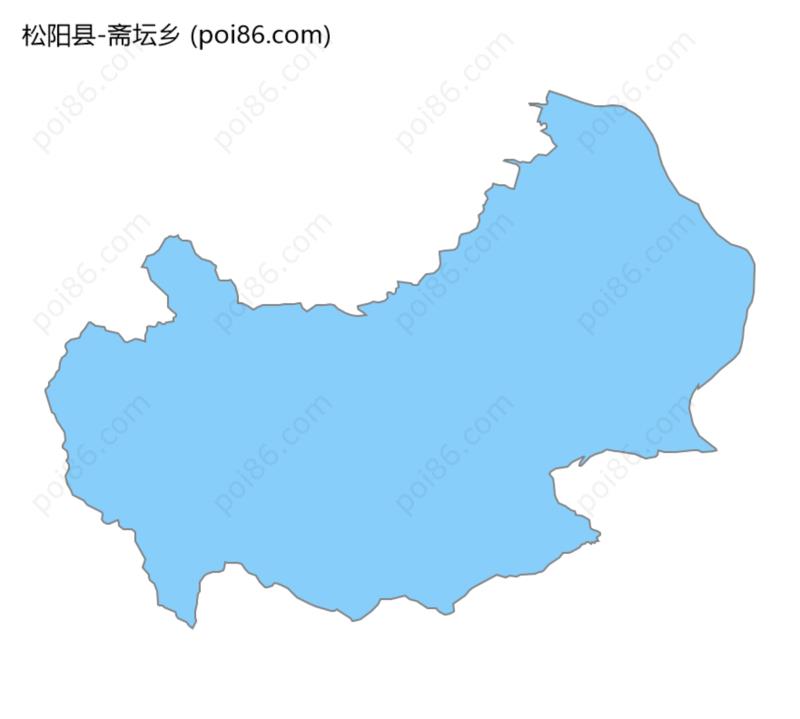 斋坛乡边界地图
