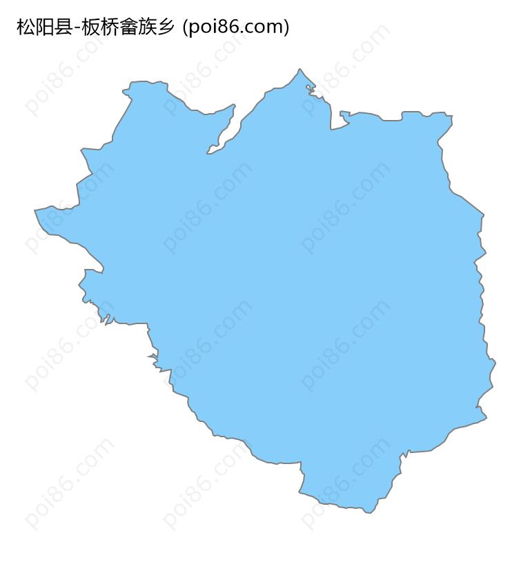板桥畲族乡边界地图