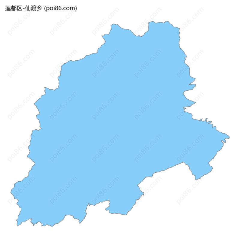 仙渡乡边界地图