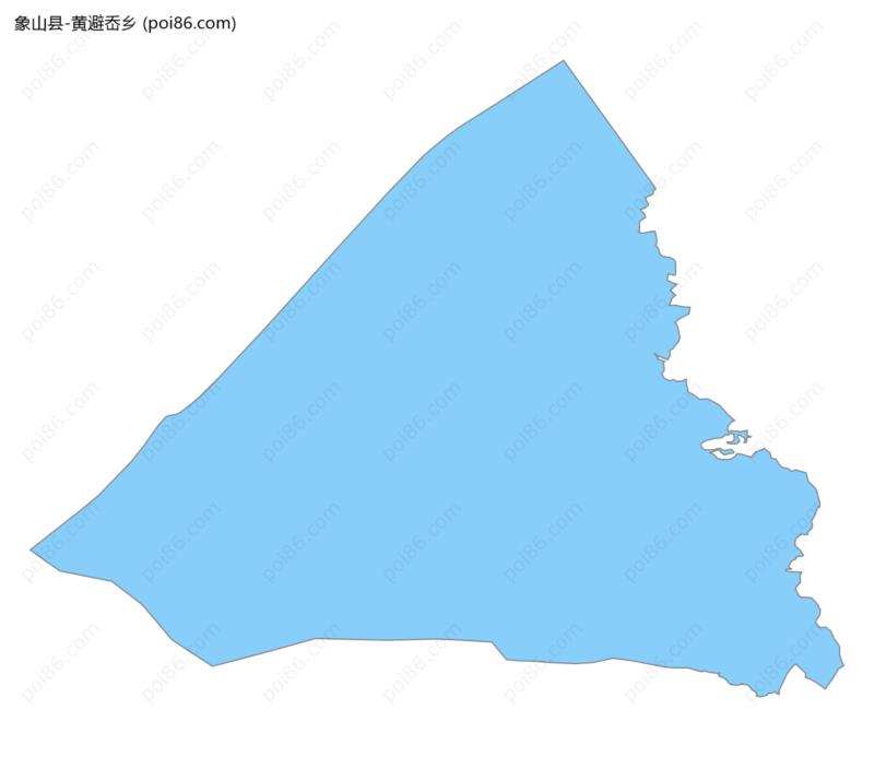 黄避岙乡边界地图