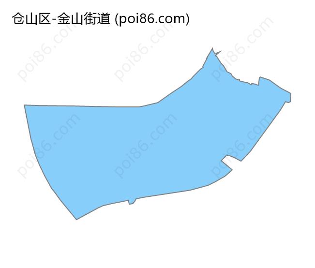 金山街道边界地图