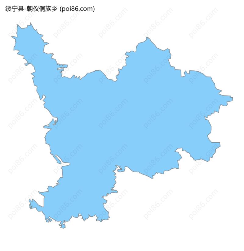 朝仪侗族乡边界地图