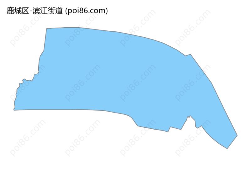 滨江街道边界地图