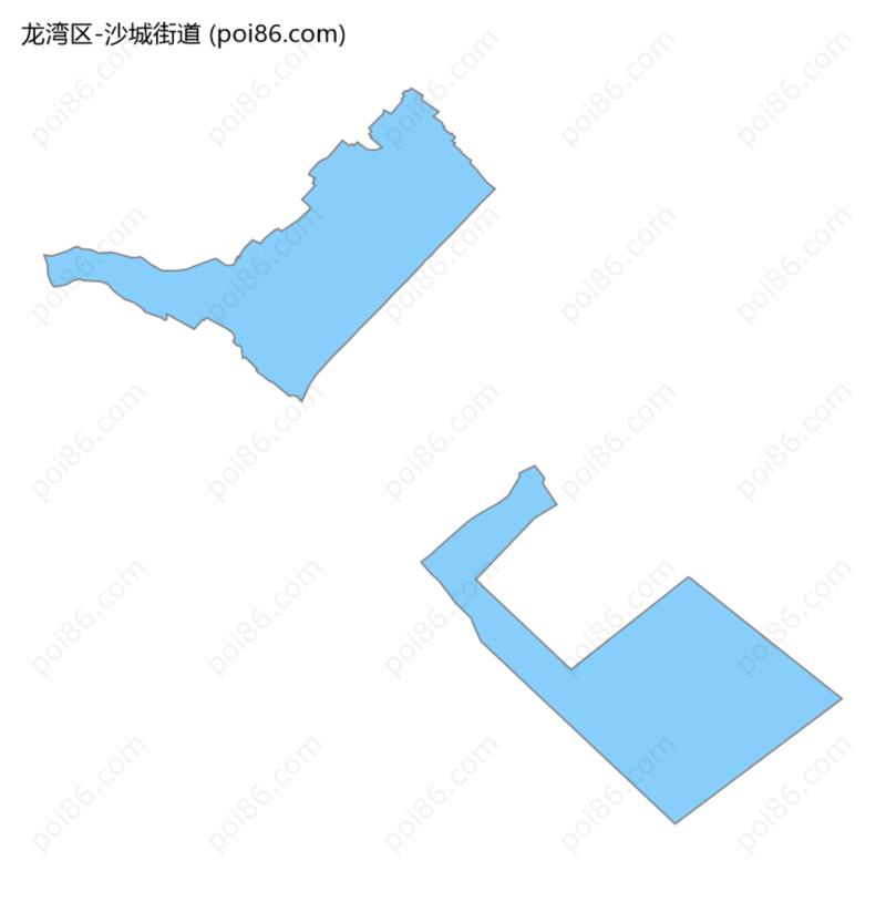 沙城街道边界地图