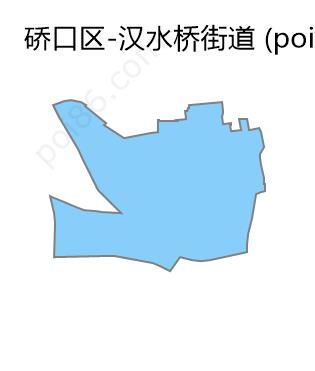 汉水桥街道边界地图