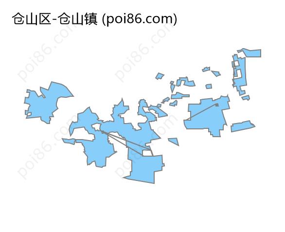 仓山镇边界地图