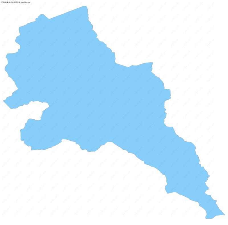 乌兰达坝苏木乡边界地图