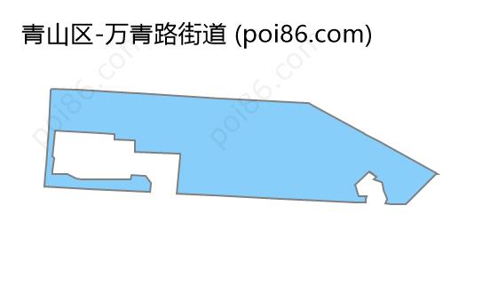 万青路街道边界地图