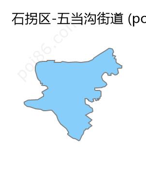 五当沟街道边界地图