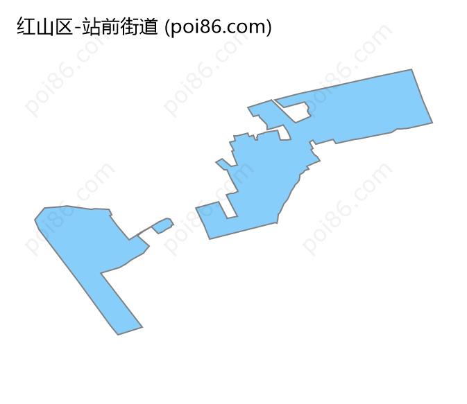 站前街道边界地图