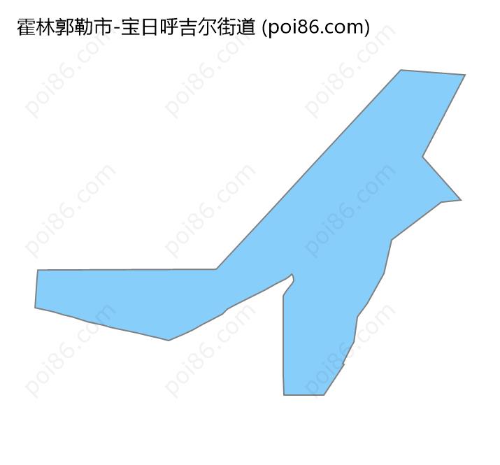 宝日呼吉尔街道边界地图