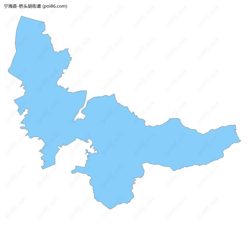 桥头胡街道边界地图