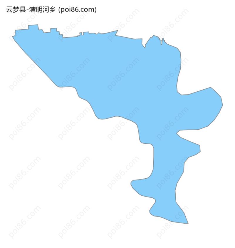 清明河乡边界地图