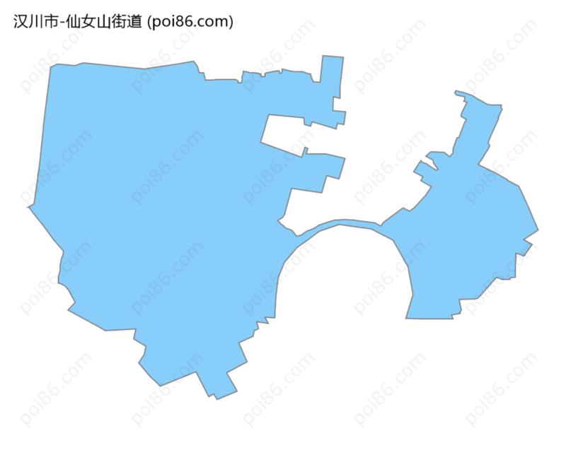 仙女山街道边界地图