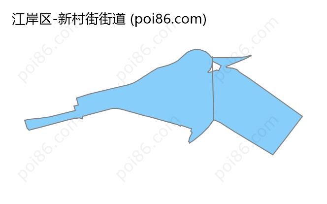 新村街街道边界地图