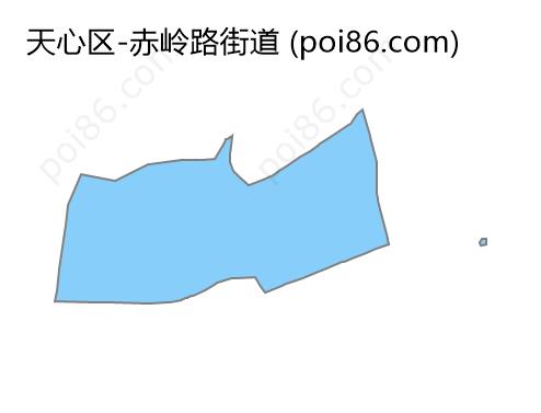 赤岭路街道边界地图