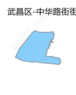 中华路街街道边界地图