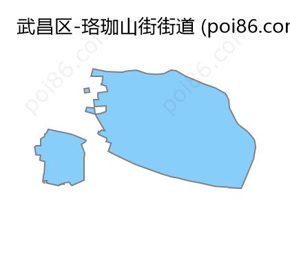 珞珈山街街道边界地图