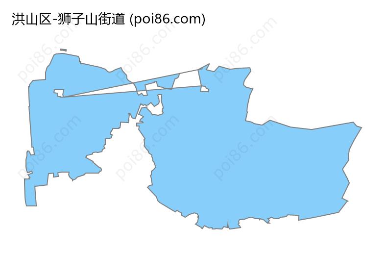 狮子山街道边界地图