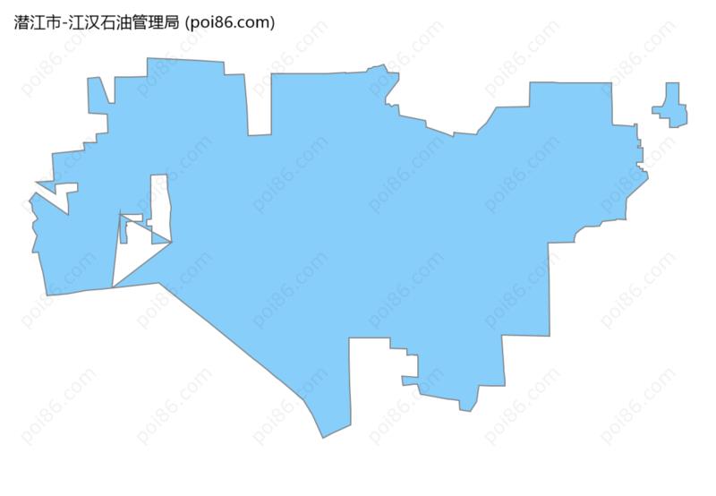 江汉石油管理局边界地图