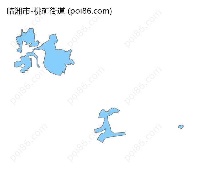 桃矿街道边界地图