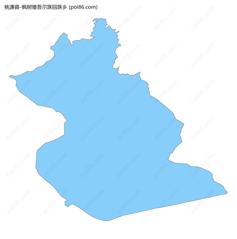 枫树维吾尔族回族乡边界地图