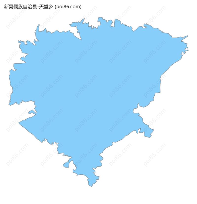 天堂乡边界地图