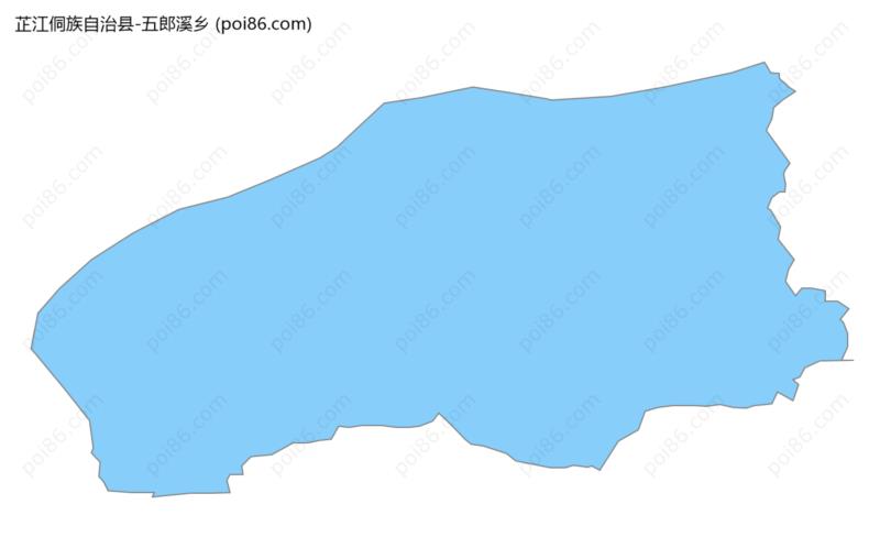 五郎溪乡边界地图