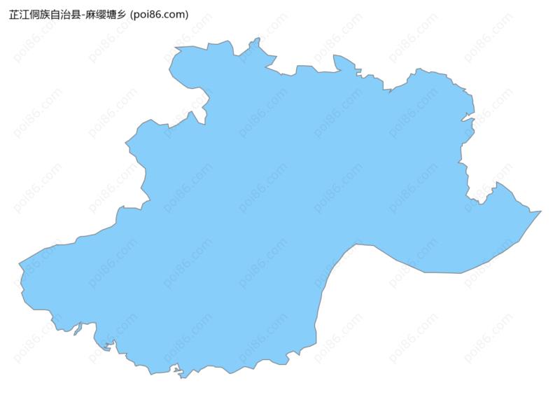 麻缨塘乡边界地图