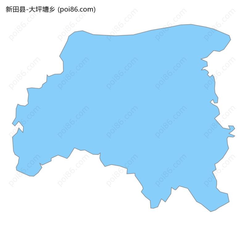 大坪塘乡边界地图