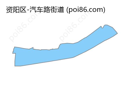 汽车路街道边界地图