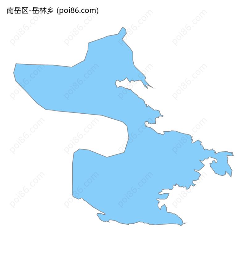 岳林乡边界地图