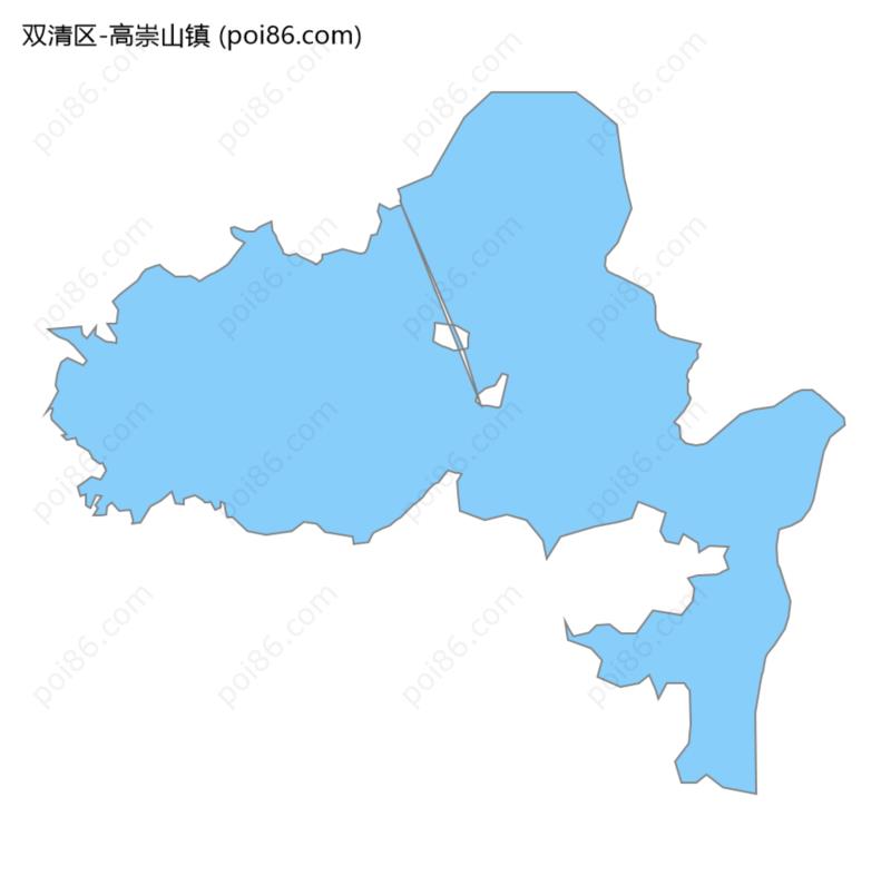 高崇山镇边界地图