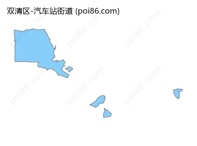 汽车站街道边界地图