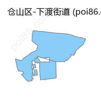 下渡街道边界地图