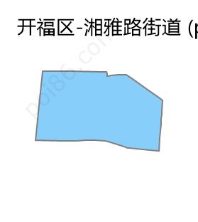 湘雅路街道边界地图