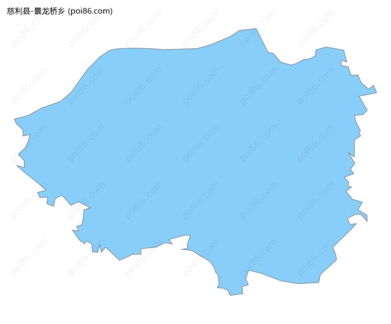 景龙桥乡边界地图