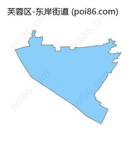 东岸街道边界地图