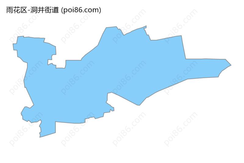 洞井街道边界地图