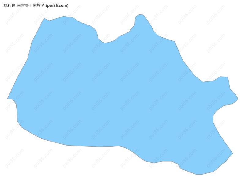 三官寺土家族乡边界地图