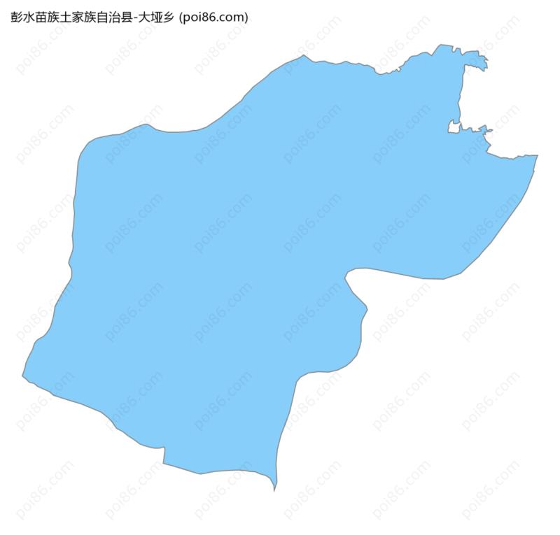 大垭乡边界地图