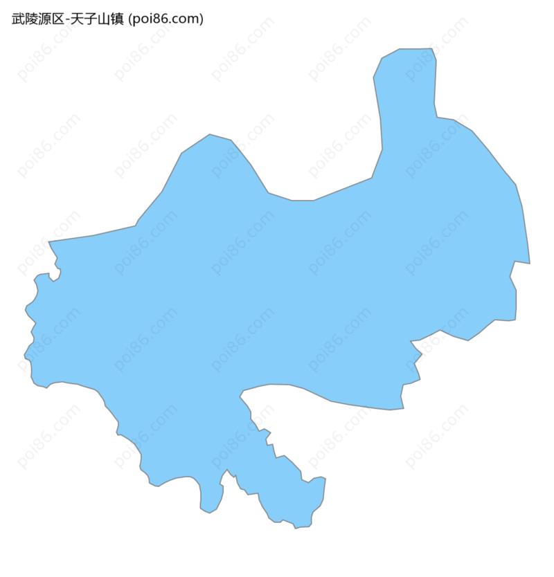 天子山镇边界地图