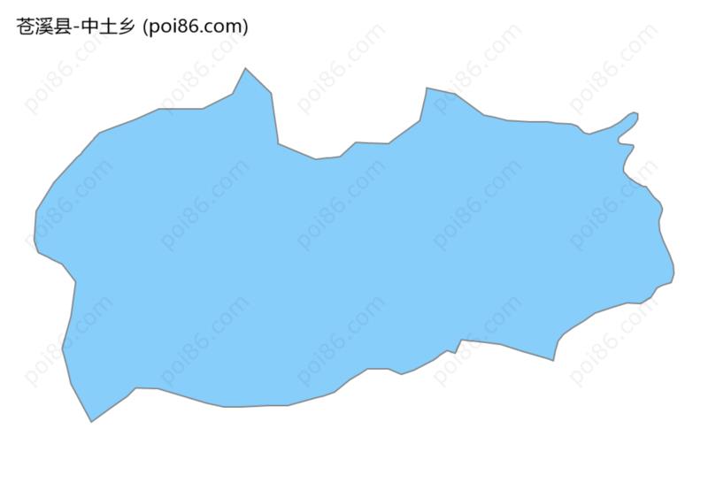 中土乡边界地图